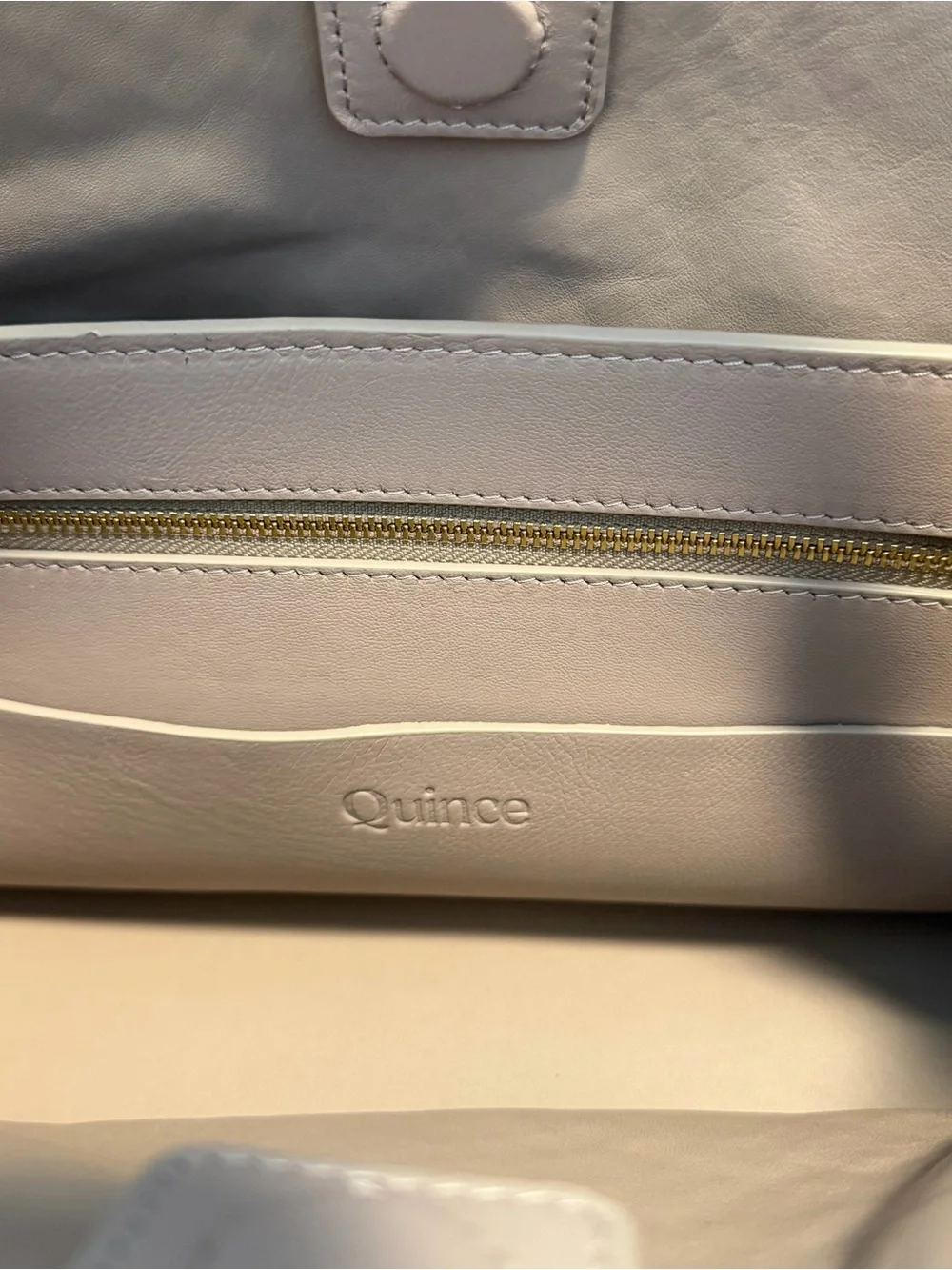 Quince Woven Leather Satchel in Blush Beige